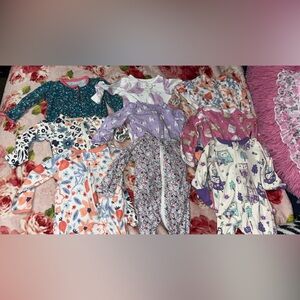 Newborn girl sleepers clothes bundle SOLD